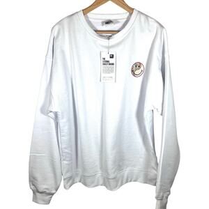 NWT COTTON ON White Long Sleeve Smiley Face Sweater  Various Sizes